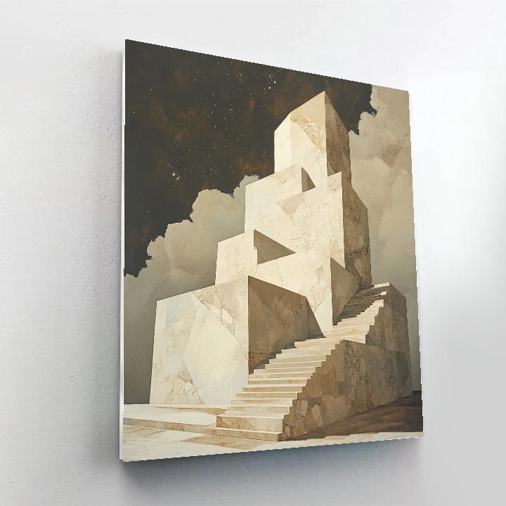 Michelangelo Inspired Astral Monoliths paint by numbers