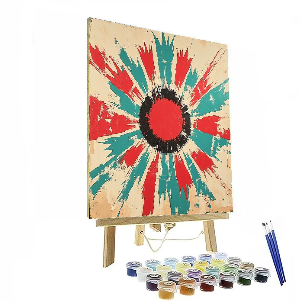Jean-Michel Basquiat Inspired Resistance Kaleidoscope painting number kit