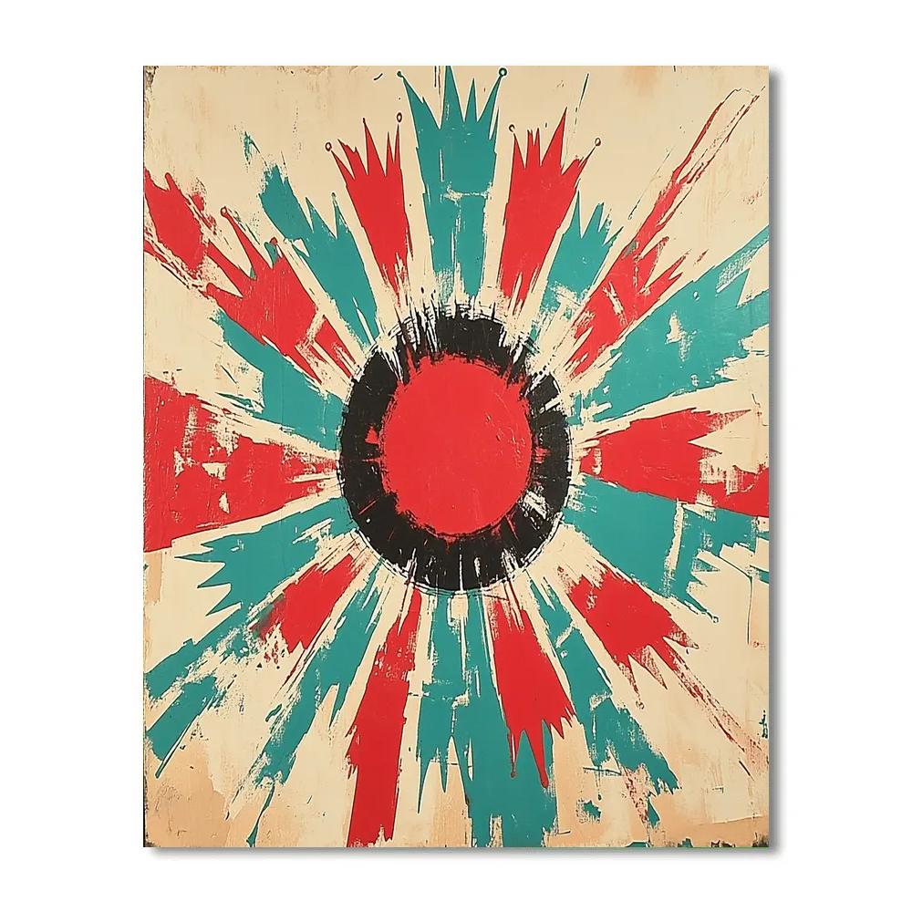 Jean-Michel Basquiat Inspired Resistance Kaleidoscope painting number kit