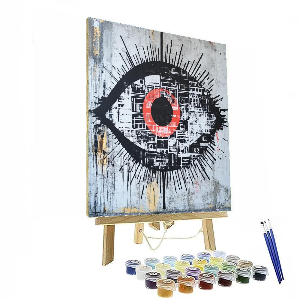 Banksy Inspired Surveillance Paint by numbers kits