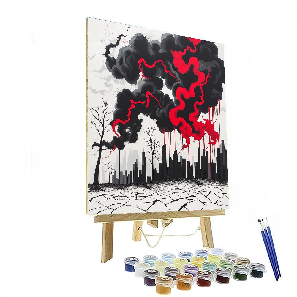 Banksy Inspired Climate Alarm Numbered painting kits