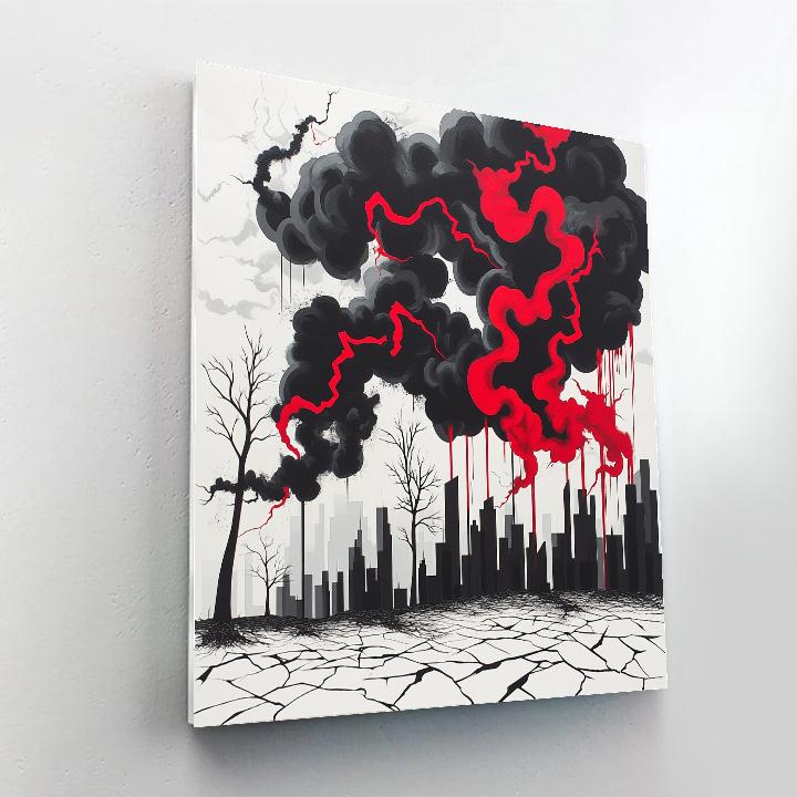 Banksy Inspired Climate Alarm Numbered painting kits