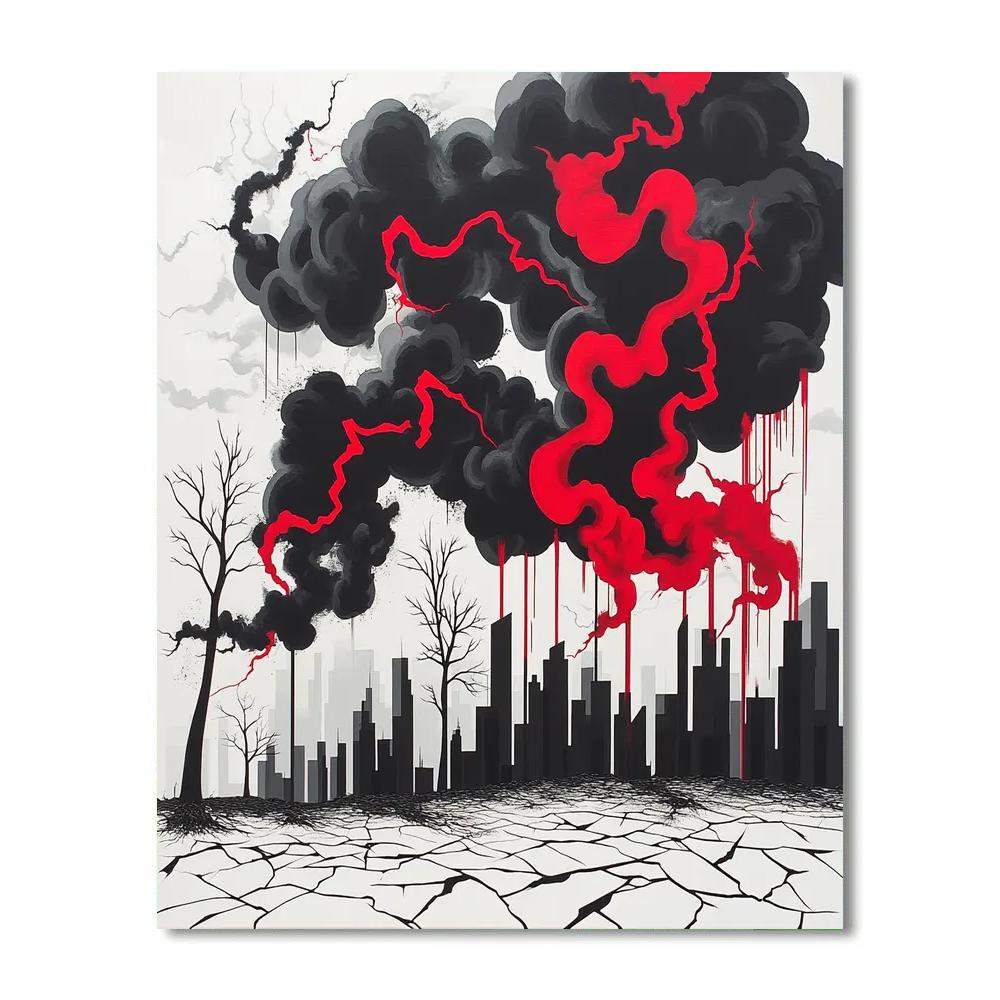 Banksy Inspired Climate Alarm Numbered painting kits