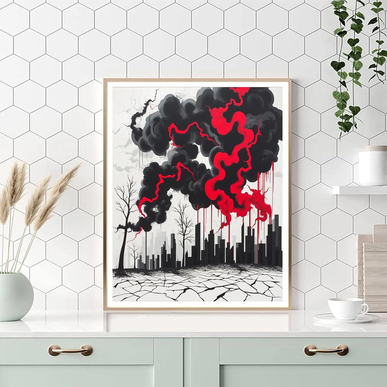 Banksy Inspired Climate Alarm Numbered painting kits