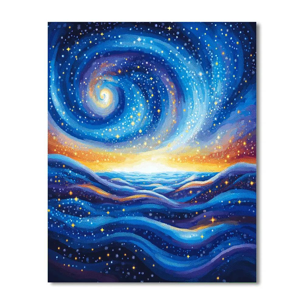 Georges Seurat Inspired Cosmic Harmony DIY paint by numbers