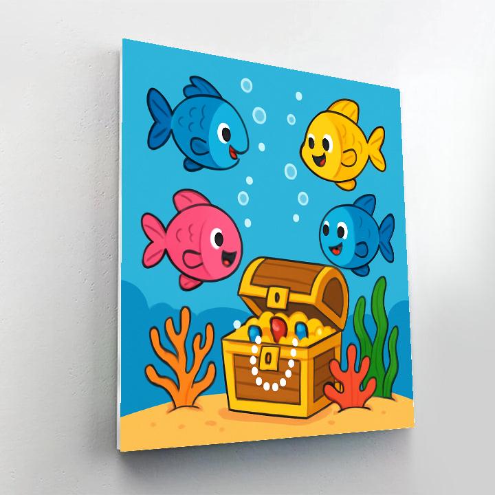 Underwater Treasure Hunt DIY paint by numbers
