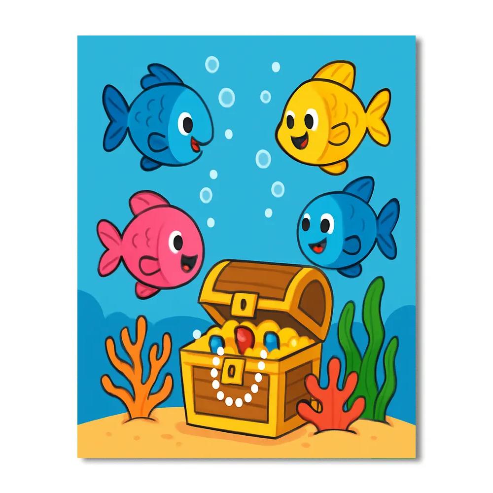 Underwater Treasure Hunt DIY paint by numbers