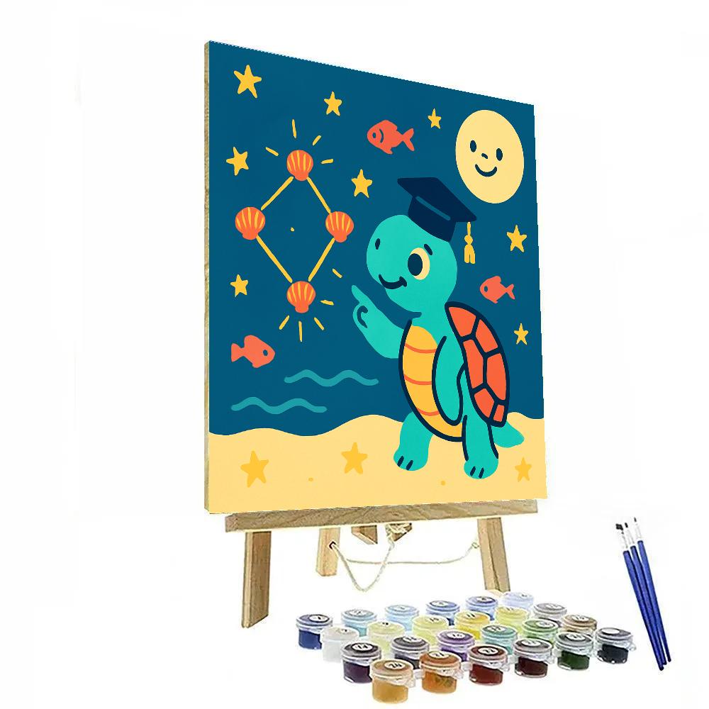 Stargazer Sea Turtle Classroom paint by number