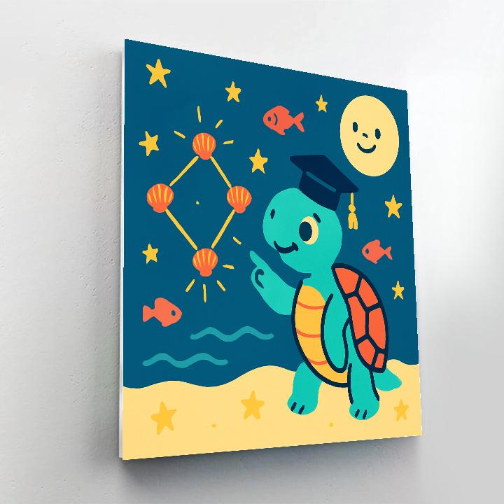 Stargazer Sea Turtle Classroom paint by number