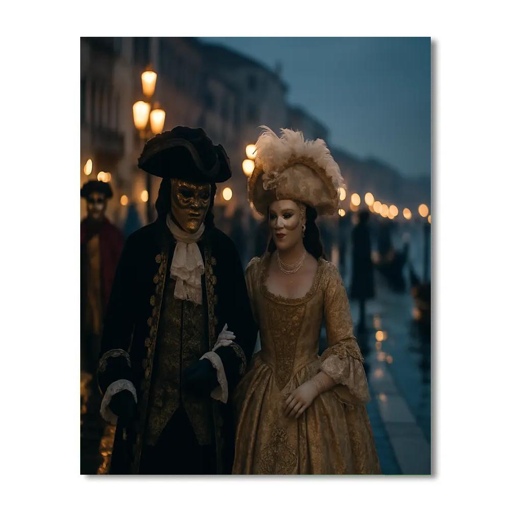 Venice Carnevale Masked Stroll Paint by numbers kits