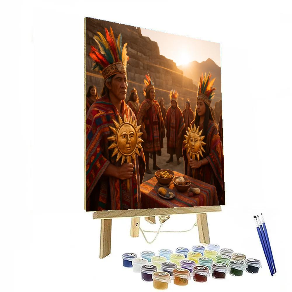 Inti Raymi Sun Procession DIY paint by numbers