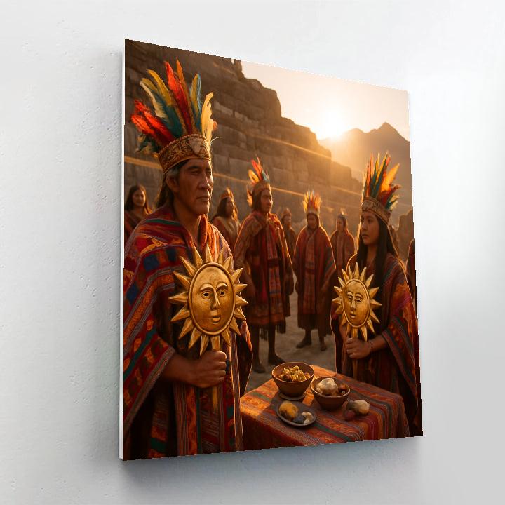 Inti Raymi Sun Procession DIY paint by numbers