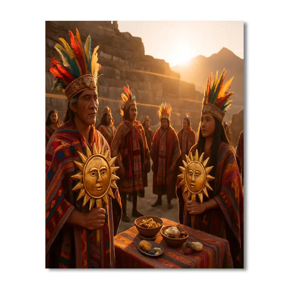 Inti Raymi Sun Procession DIY paint by numbers