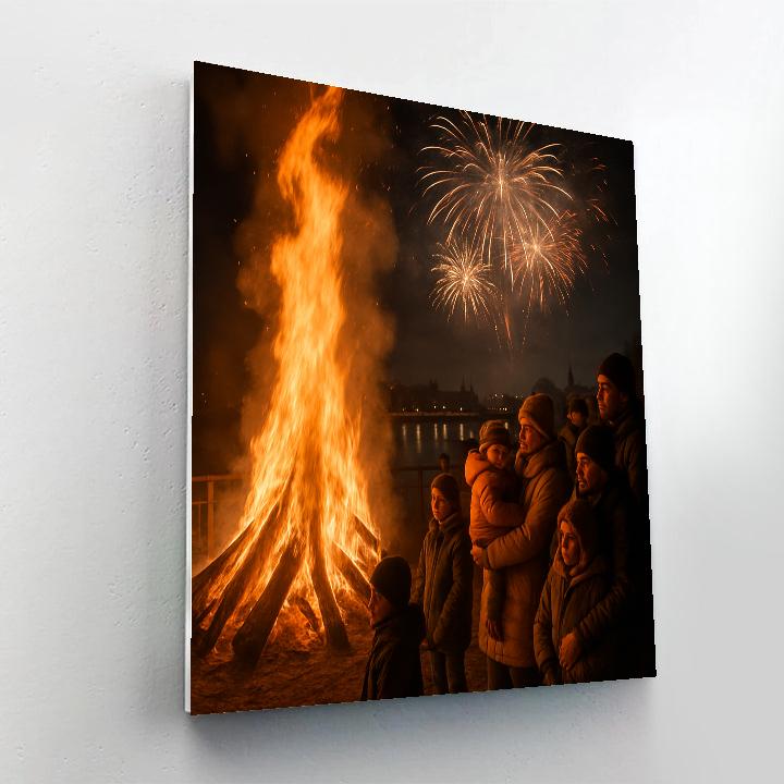 Bonfire Night Crowd Painting by numbers kit