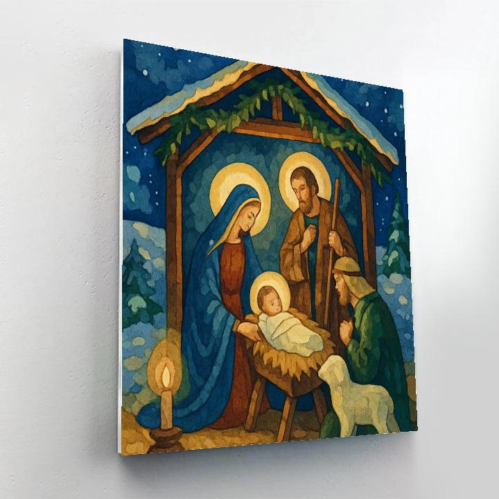 Midnight Manger painting number kit