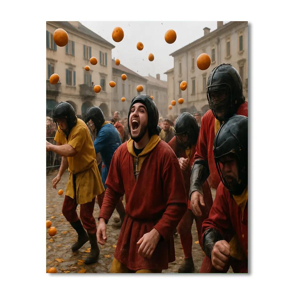Ivrea Battle Of The Oranges Paint by numbers kits