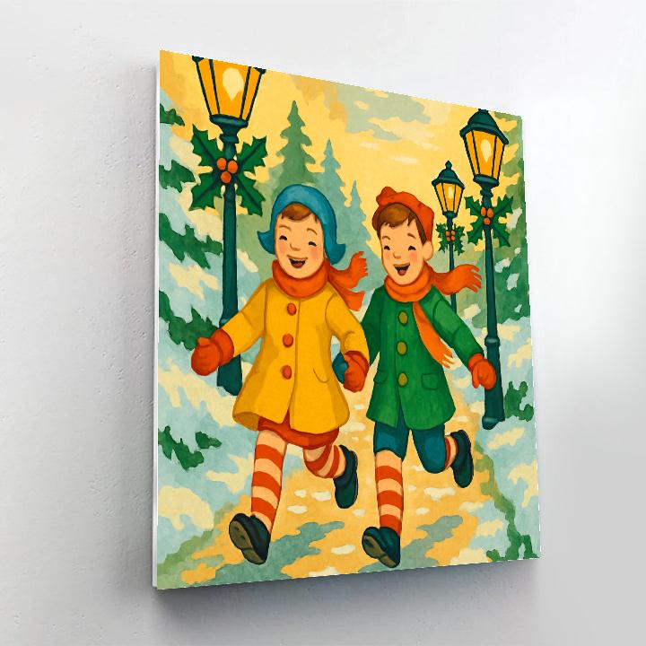 Stocking Stroll paint by numbers