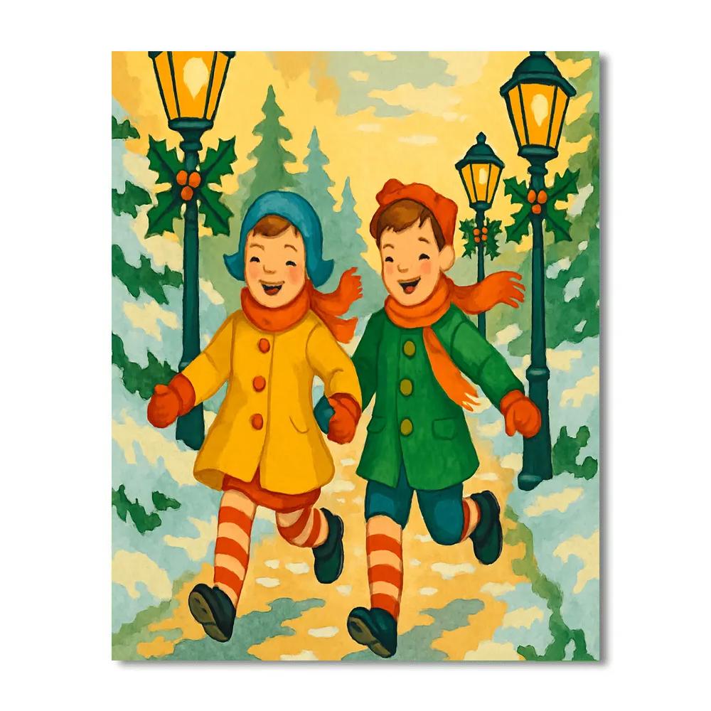 Stocking Stroll paint by numbers