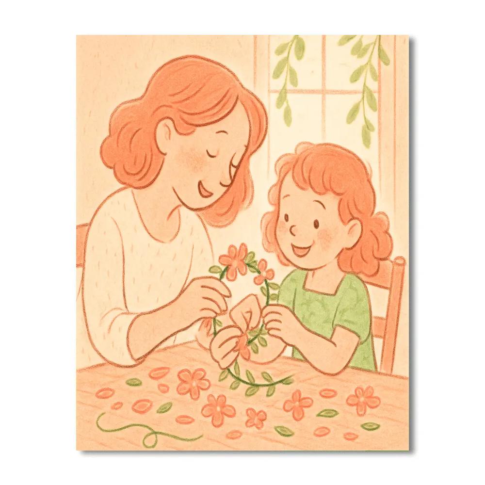 Flower Crown Crafting Numbered painting kits