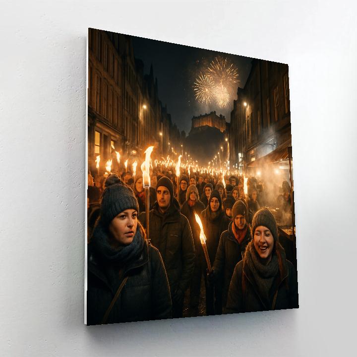 Edinburgh Hogmanay Street Celebration paint by numbers