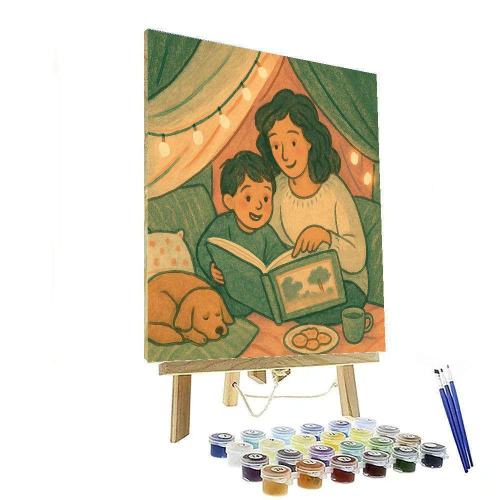 Backyard Camping Story Tent Paint by numbers kits