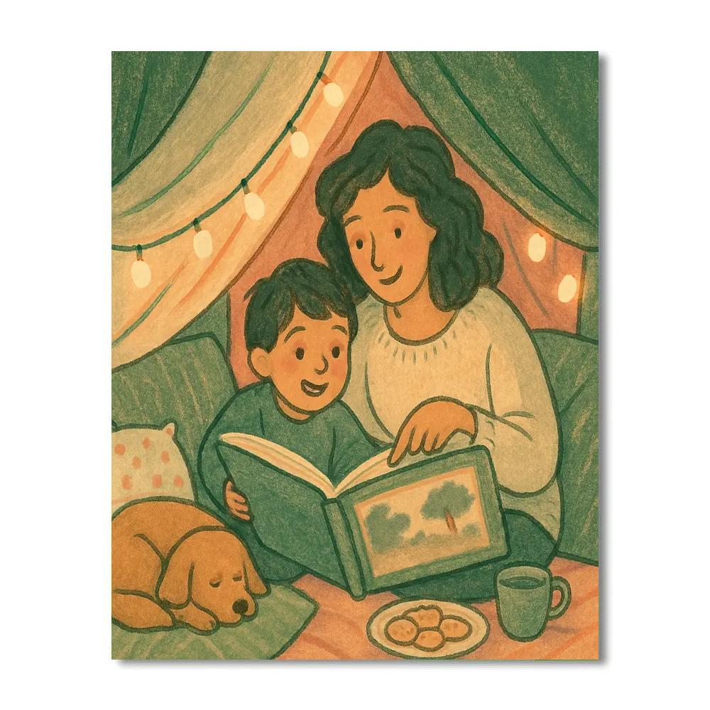 Backyard Camping Story Tent Paint by numbers kits