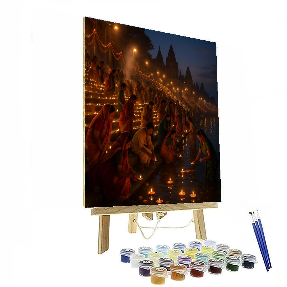 Diwali Festival Of Lights In Varanasi Paint by numbers art