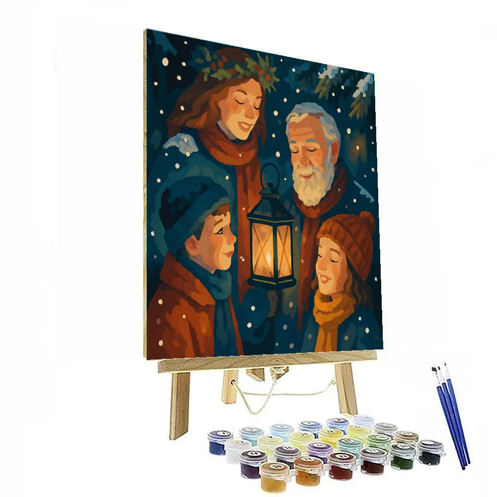Silent Night Gathering Numbered painting kits