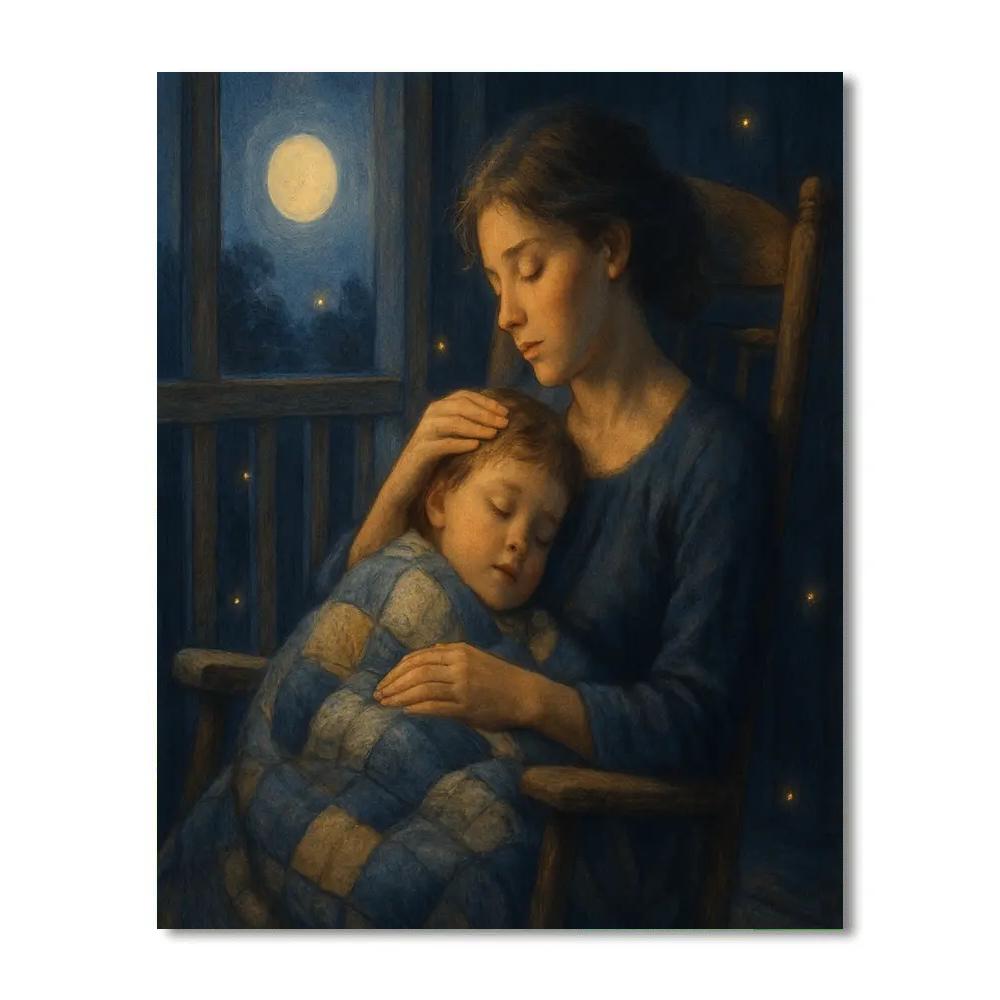 Moonlight Rocking Chair Number painting