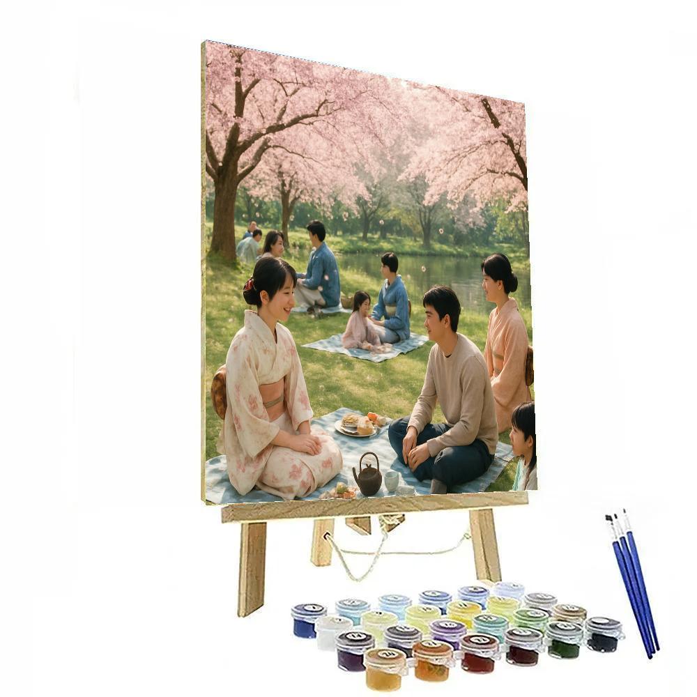 Hanami Cherry Blossom Festival In Japan Paint by numbers kits