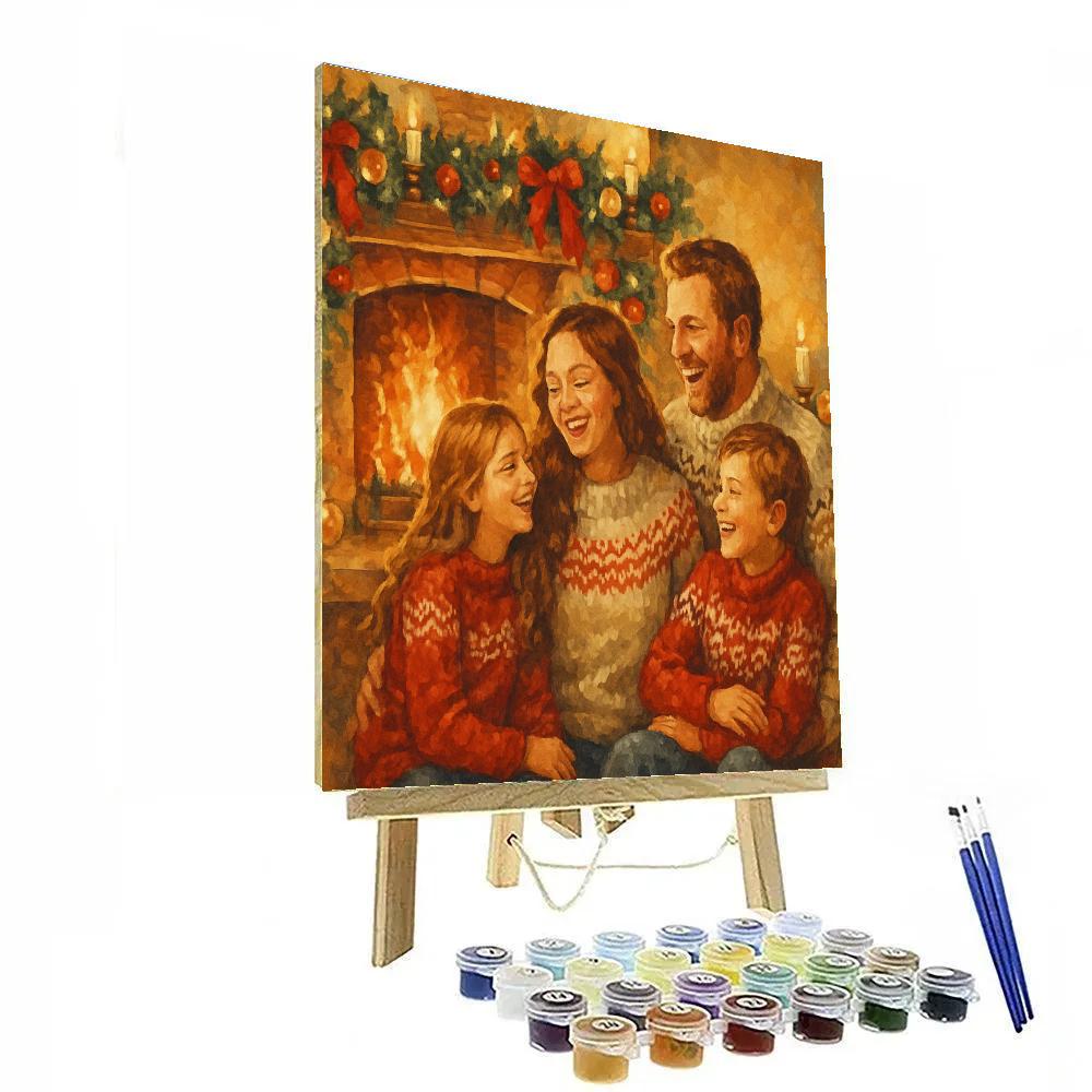 Cozy Hearthside Moments Painting by numbers kit