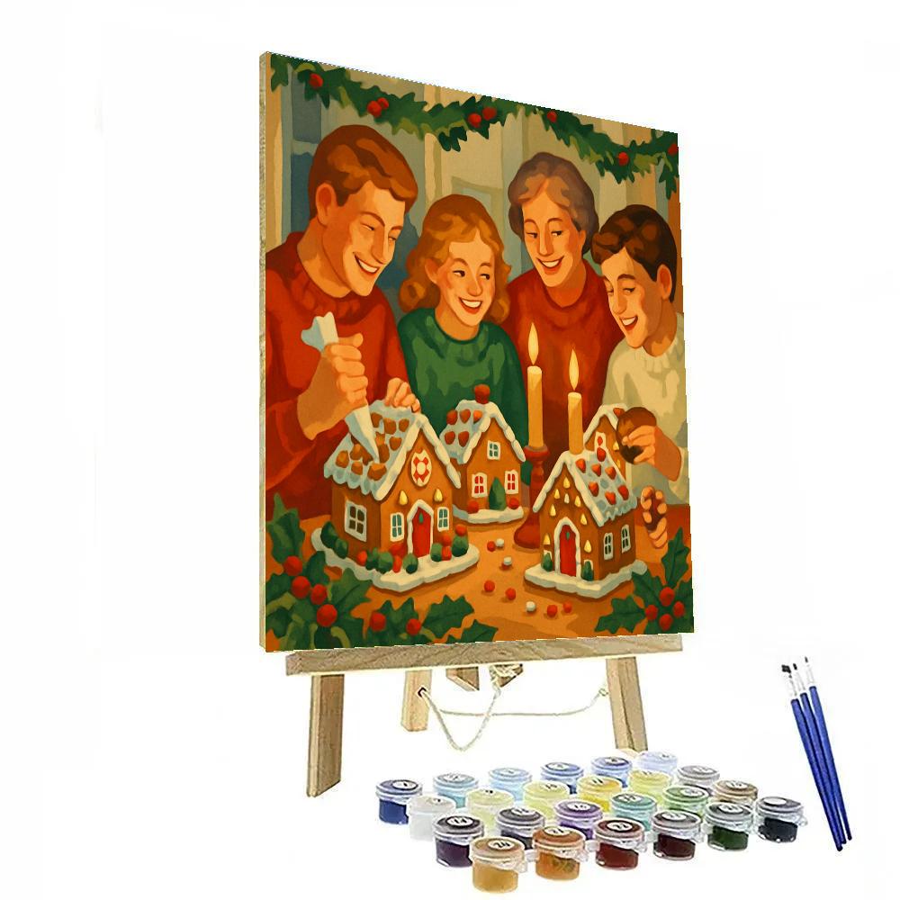 Gingerbread Gathering painting number kit