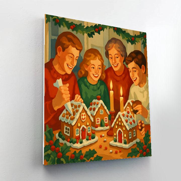 Gingerbread Gathering painting number kit