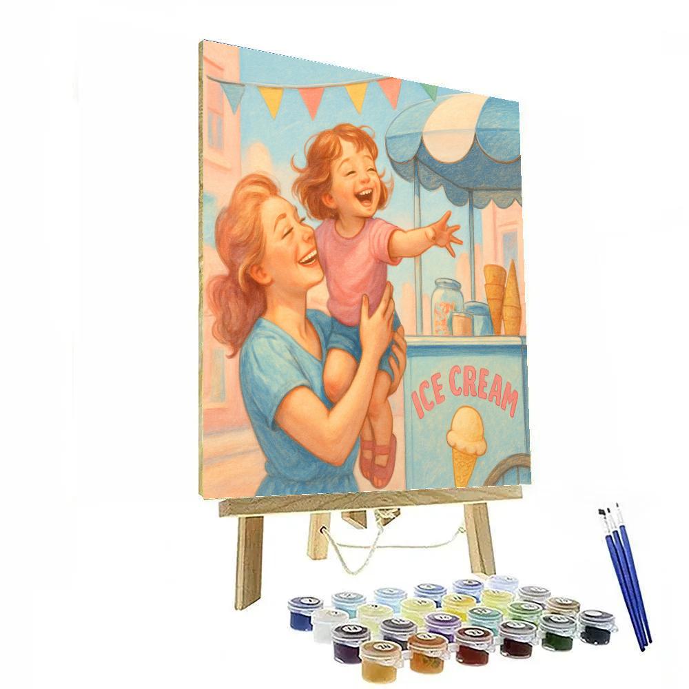 Ice Cream Cart Adventure Number painting