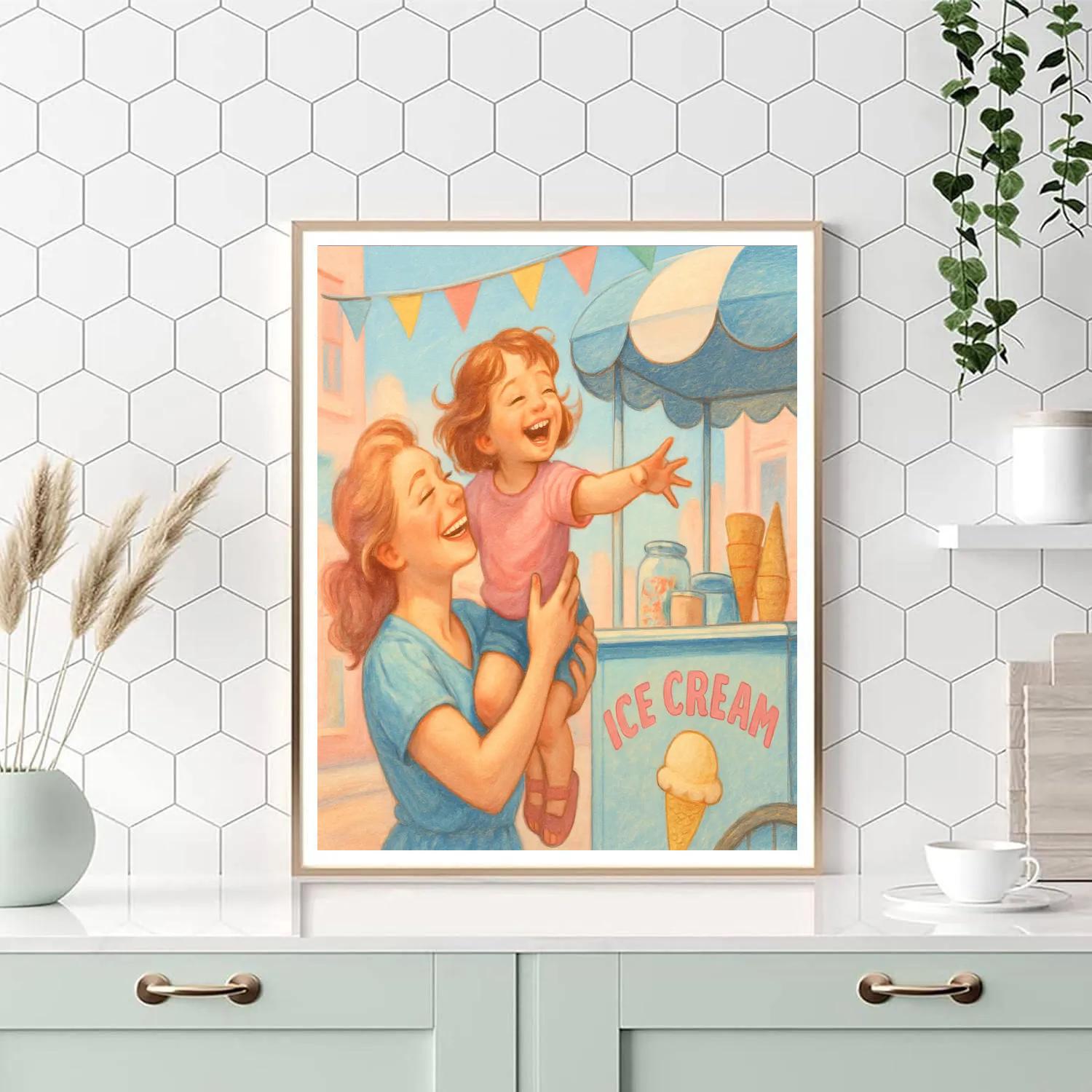 Ice Cream Cart Adventure Number painting