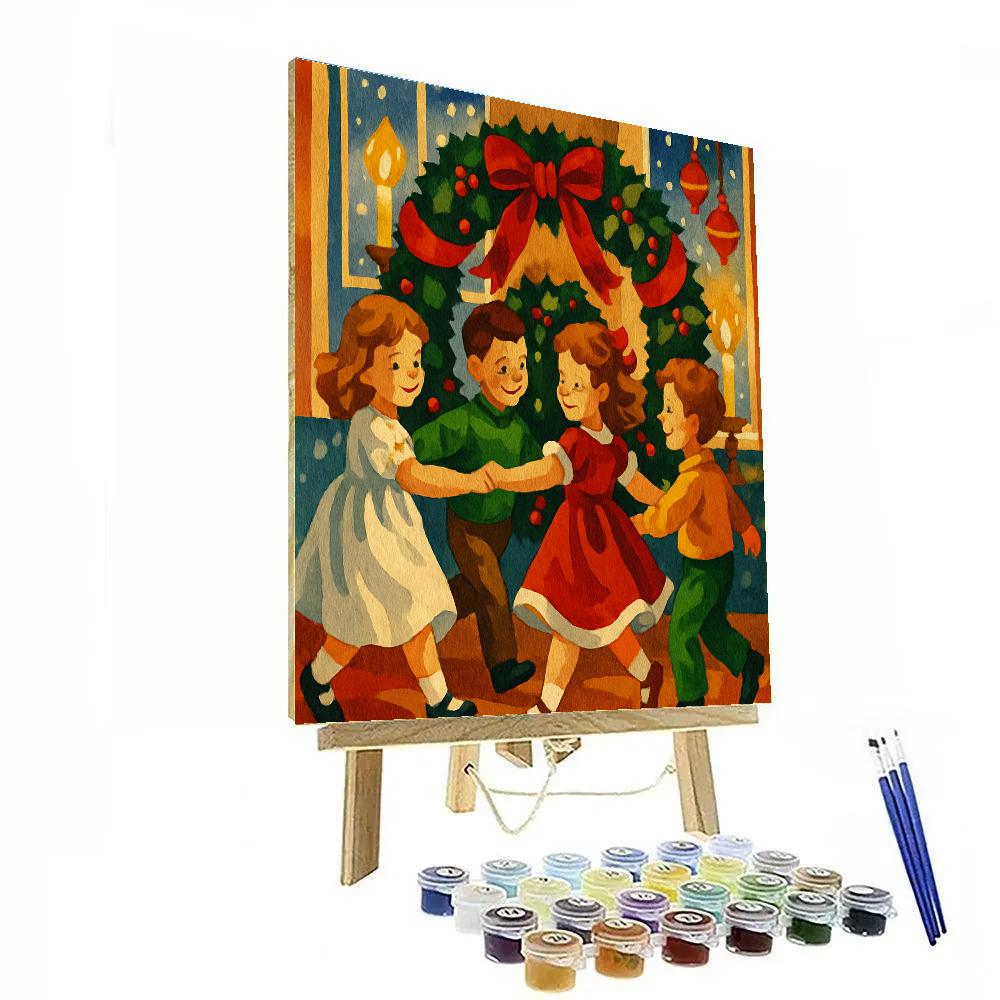 Holiday Ribbon Dance Paint by numbers kits