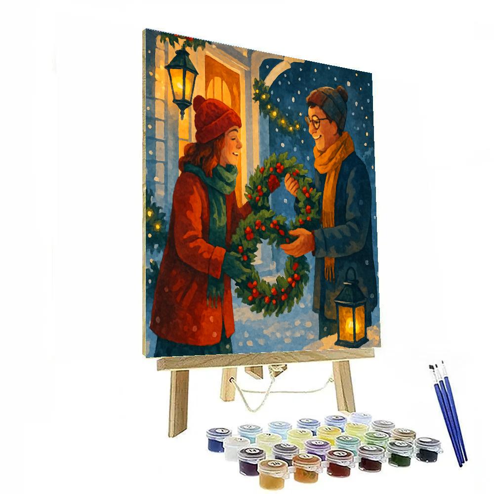 Wreaths And Warmth Number painting