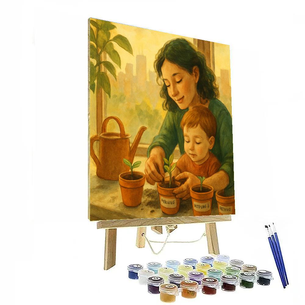 Window Garden Planting paint by numbers