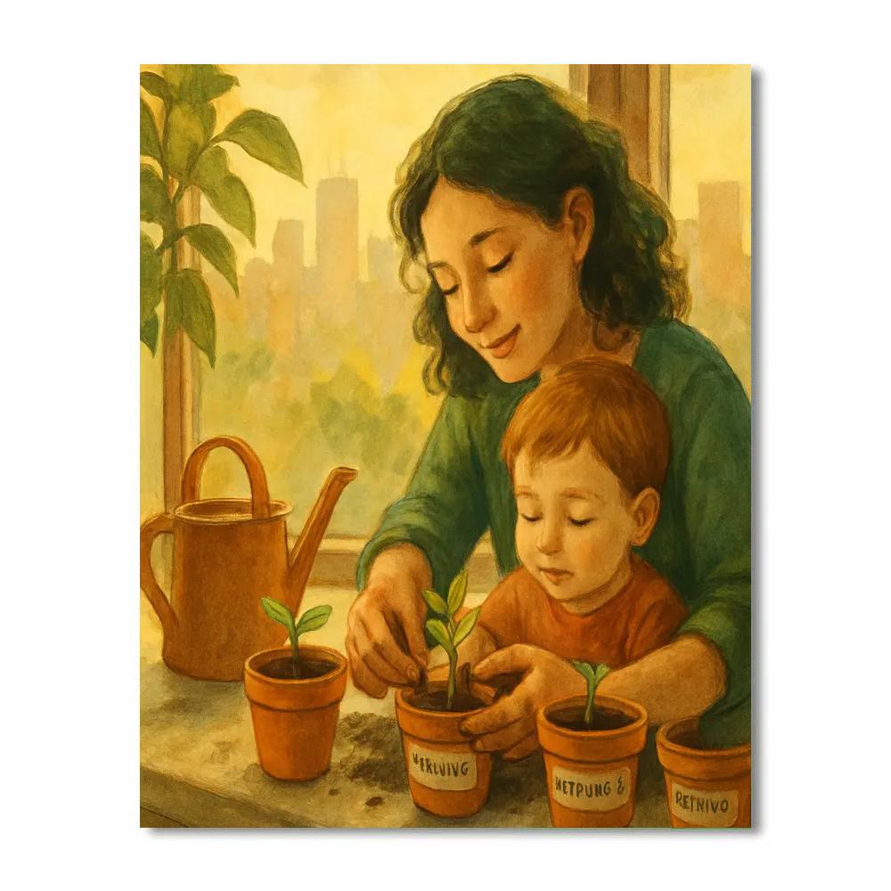 Window Garden Planting paint by numbers