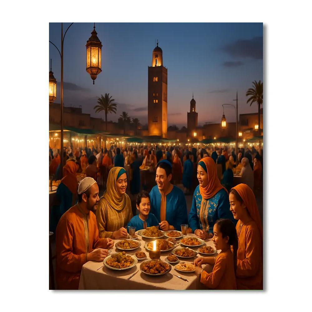 Eid Al-Fitr Festivities In Marrakech paint by numbers
