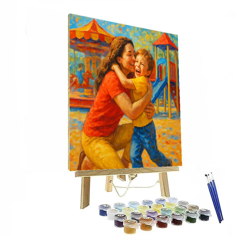 Playground Carousel Hug paint by color