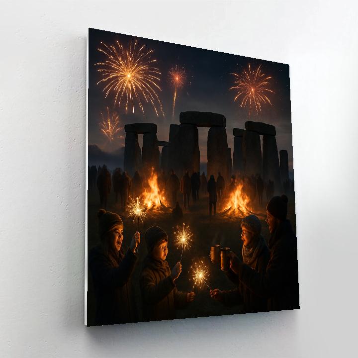 Bonfire Night At Stonehenge Painting by numbers kit