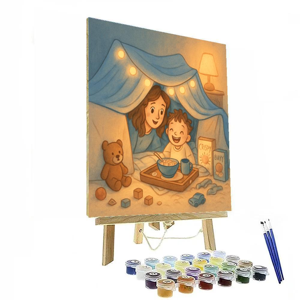 Pajama Fort Morning Paint by numbers art