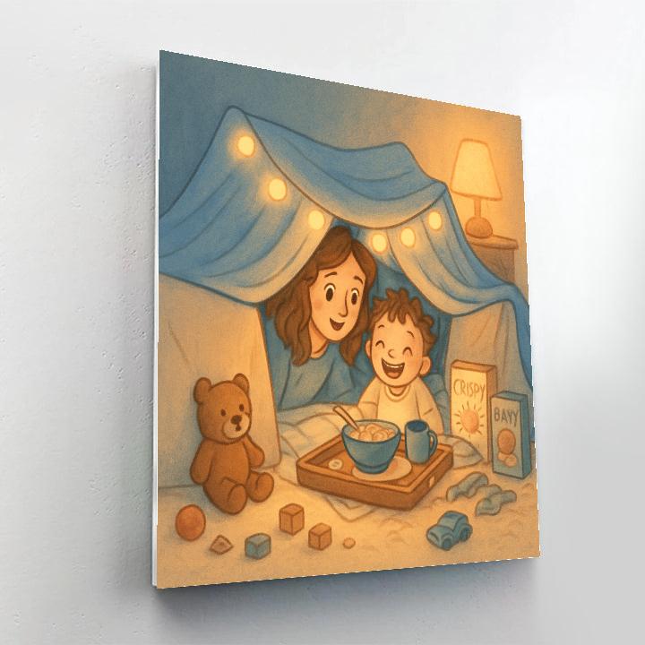 Pajama Fort Morning Paint by numbers art