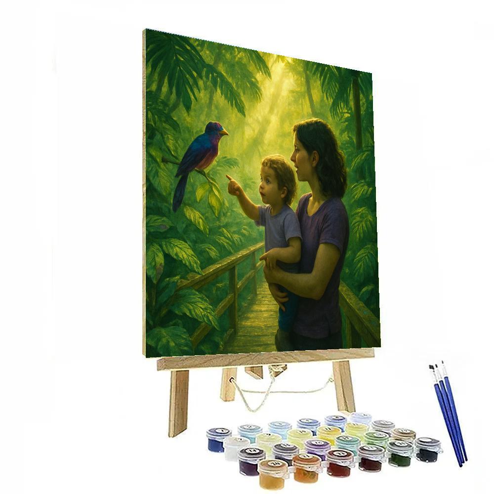 Rainforest Canopy Walk painting number kit