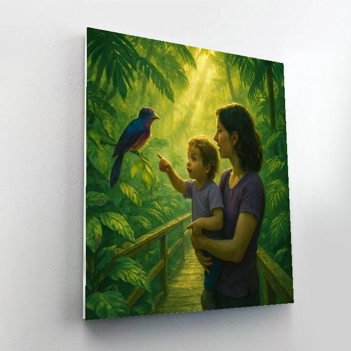 Rainforest Canopy Walk painting number kit