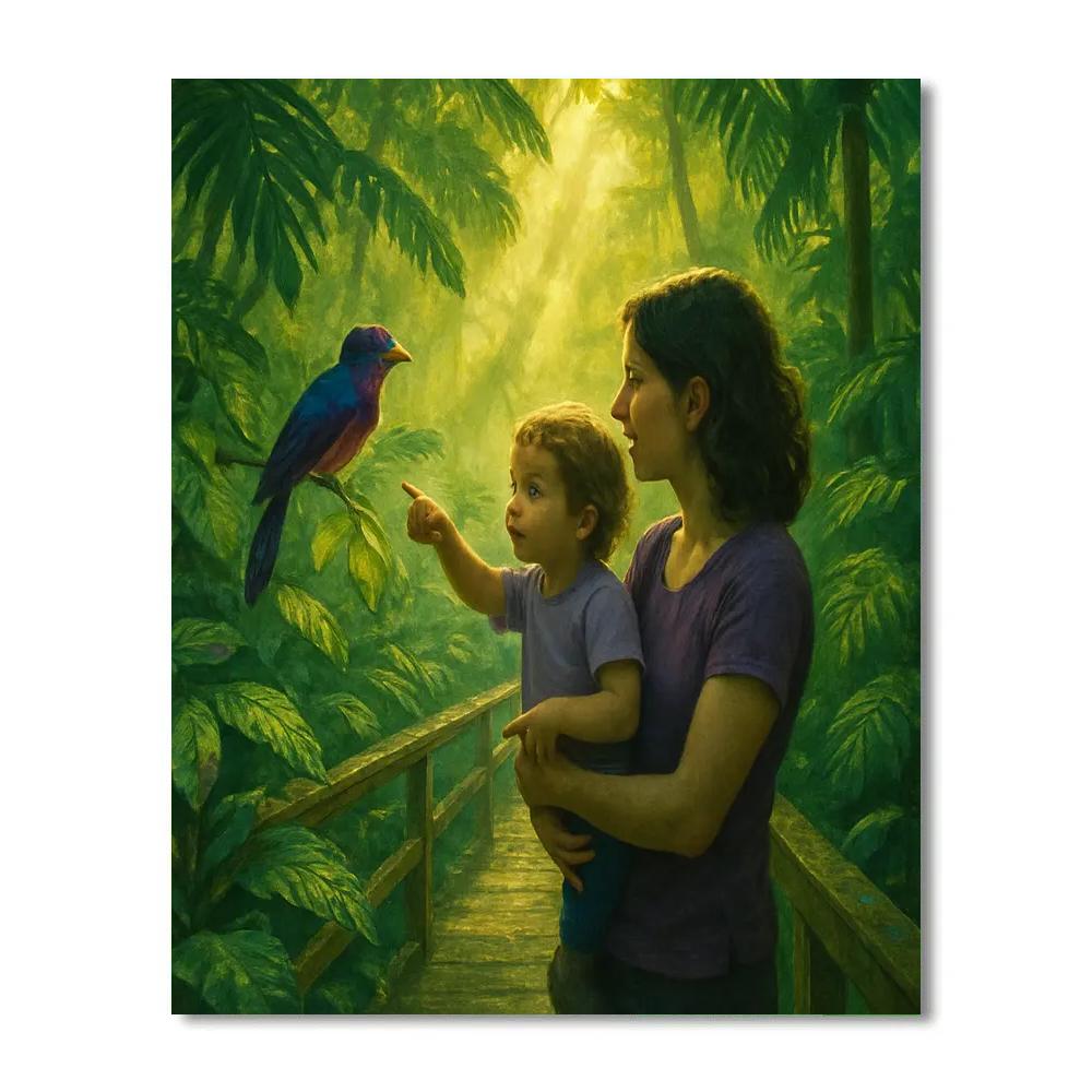 Rainforest Canopy Walk painting number kit