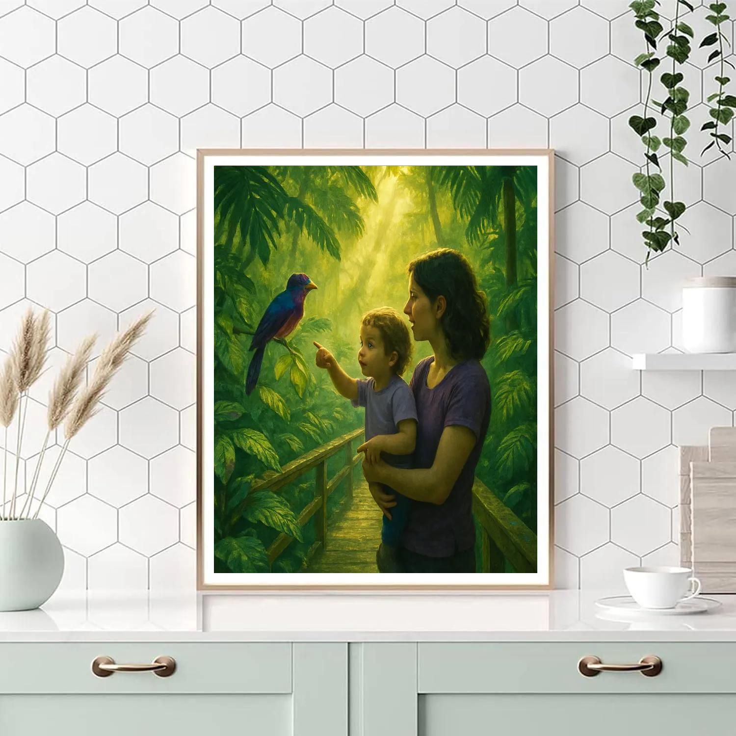 Rainforest Canopy Walk painting number kit