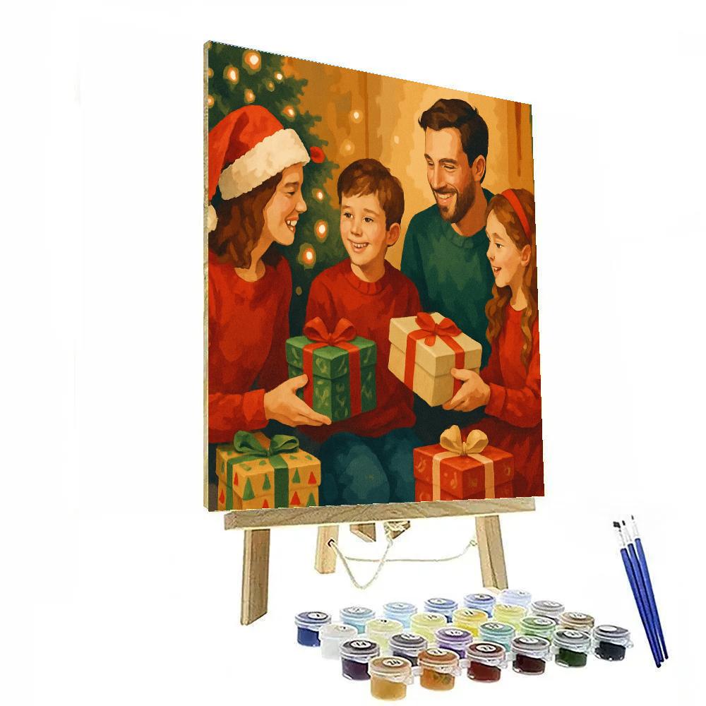 Sparkling Gift Exchange Painting by numbers kit