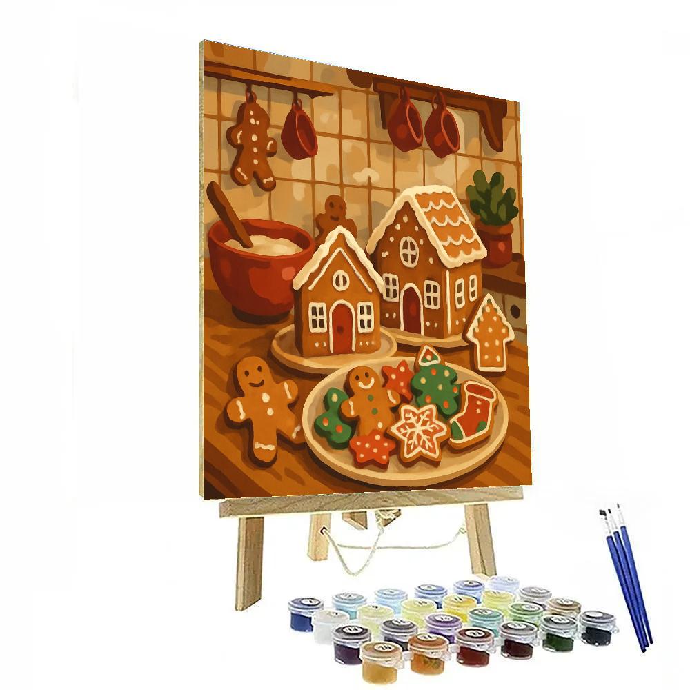 Gingerbread Joy Painting by numbers kit
